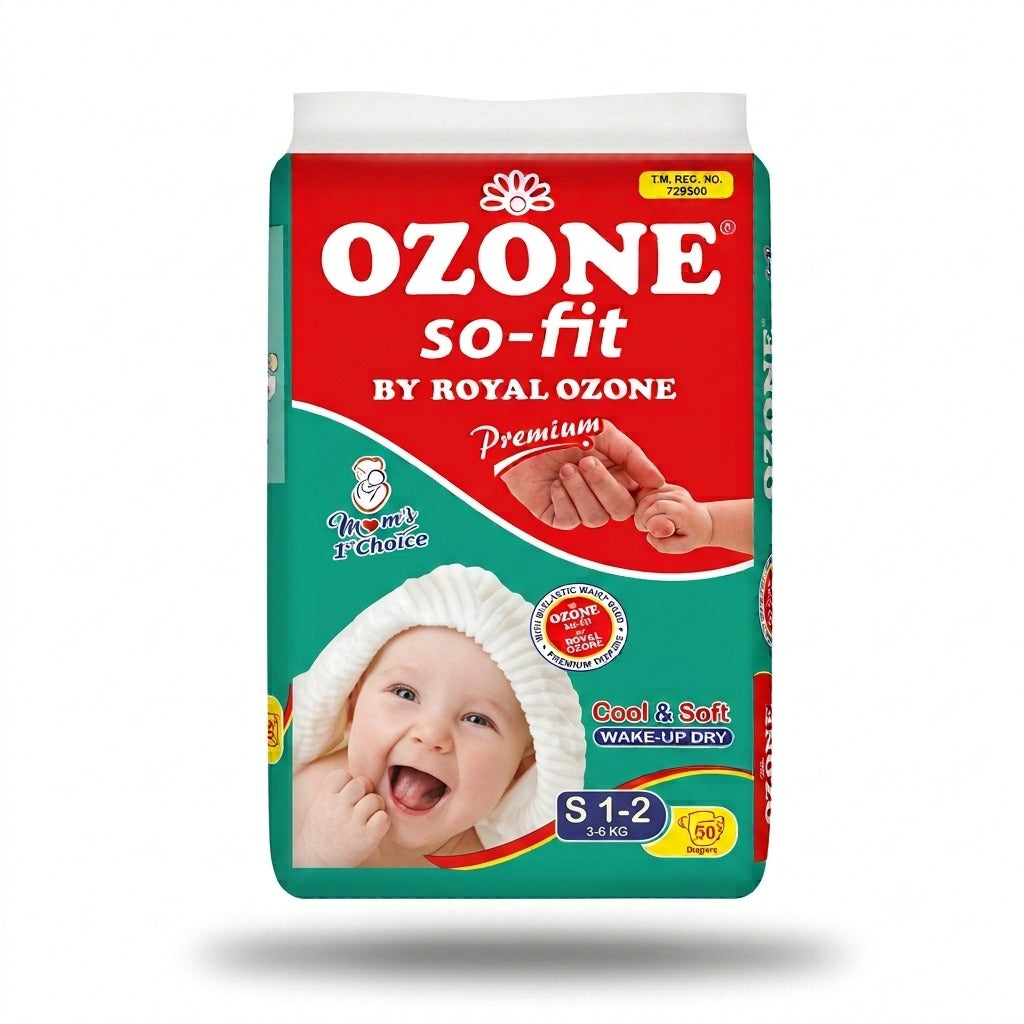 OZONE So-Fit BY ROYAL OZONE - Size Small S 1-2 (3-6 KG) - 50 Pcs
