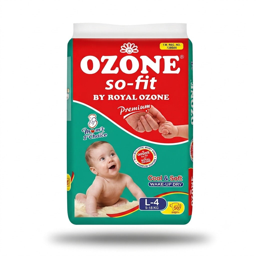 OZONE So-Fit BY ROYAL OZONE - Size Large L-4 (9-18 KG) - 50 Pcs